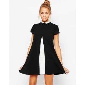 UNIF Merlina Open Front Black & White Dress